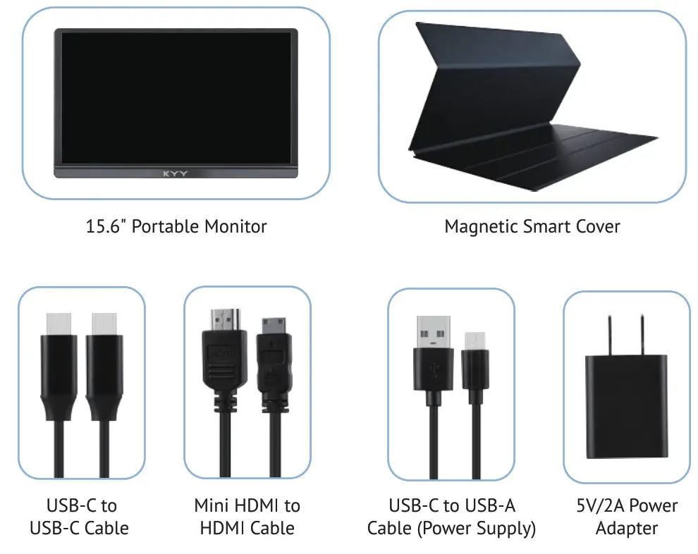 KYY Portable Monito Package List